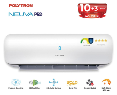 Polytron AC Wall Mounted Split Standard Neuva Pro 1/2 PK - PAC-05VZ