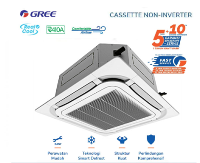 Gree AC Cassette Standard Non Inverter 2 PK - GUD50T/A-K