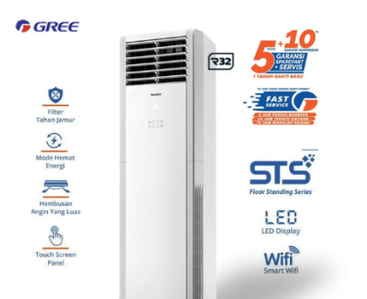 Gree AC Floor Standing Deluxe STS Series 5 PK ( 3 Phase ) - GVC 48STS (S) ECO