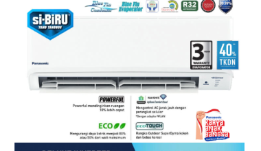 Panasonic AC Wall Mounted Split Deluxe Inverter Si Biru Nanoe X 3/4 PK - CS/CU XPU7XKJ